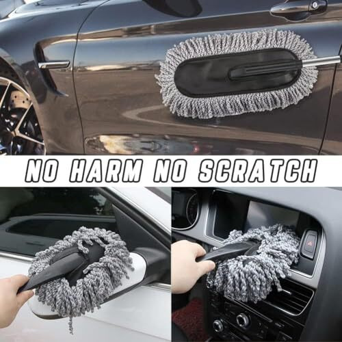 Gaxquly 5 Pcs Microfiber Car Duster Accessories Kit With Scratch & Lint Free Duster || Interior & Exterior Car Cleaning Detailing Best Tools Best For Cars, Suvs, Sedan, Car Cleaning Kit (5)