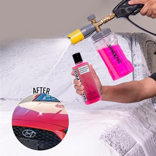 Shinexpro 300Ml Superthick Car Wash Shampoo Concentrate - Ph Neutral, Thick Suds - Thick&Slick Snow Car Foam Shampoo That Works With Both Bucket Wash And Foam Cannon (300 Ml)