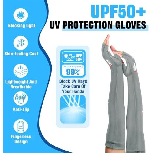 Palay Arm Sleeves For Men Women Hand Gloves For Sun Protection Summer Uv Protection Cooling Hand Cover Quick Dry Breathable Silk Arm Sleeves For Driving, Bike Riding, Hiking - 1 Pairs