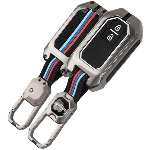 Shopoflux Metal Key Cover Compatible With Baleno, Grand Vitara, Xl6, Swift, Brezza, Celerio, Ignis, Ertiga, Dzire, Fronx, Urban Cruiser, Rumion, Glanza, Hyryder 2 Button Smart Key - Black
