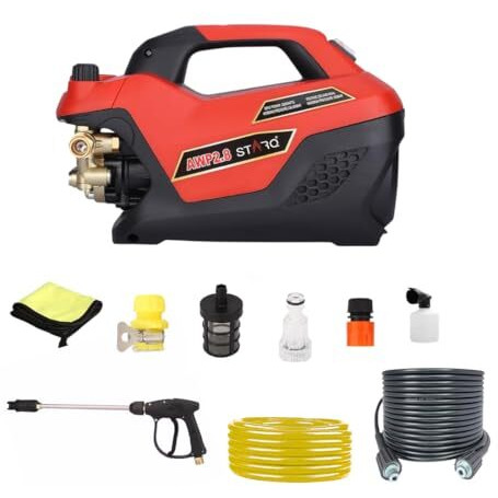 Starq Awp2.8 | 350 Bar 2800W | Heavy Duty High Pressure Washer For Car, Bike, Home | Pressure Adjustable | Red
