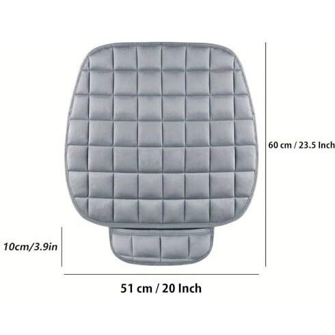 Hsr Comfortable Ultra-Soft Memory Foam Car Seat Cover With Non-Slip Grip And Storage Pouch  Universal Fit, Car Seat Cover (Gray Front 1Pc)