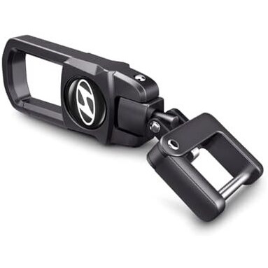 Contacts Heavy Duty Stainless Steel Key Chain Compatible With Hyun-Dai Key For Creta Venue I10 Grand I20 Elite Xcent Verna Tucson Elantra Grand I10 Nios | Black