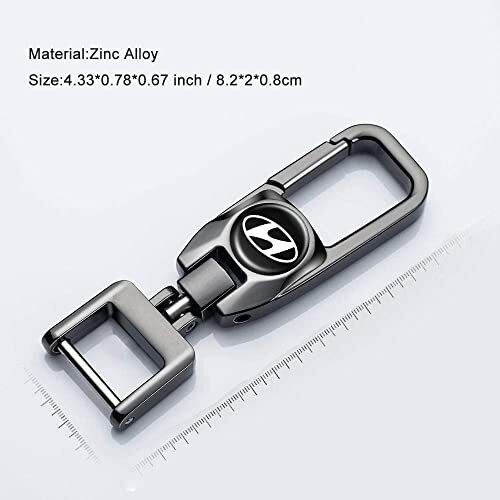 Contacts Heavy Duty Stainless Steel Key Chain Compatible With Hyun-Dai Key For Creta Venue I10 Grand I20 Elite Xcent Verna Tucson Elantra Grand I10 Nios | Black