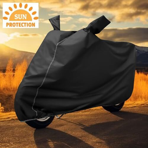 Auto Hub 100% Waterproof Scooty Bike Cover, Dustproof, Uv Protection Bike Body Cover For All Two Wheeler Scooter Scooty Activa Size With Carry Bag,- Black
