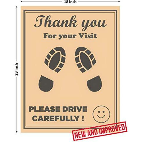 Convrt Car Disposable Paper Foot Mat, Large Size, Universal Size, Brown (Pack Of 100)
