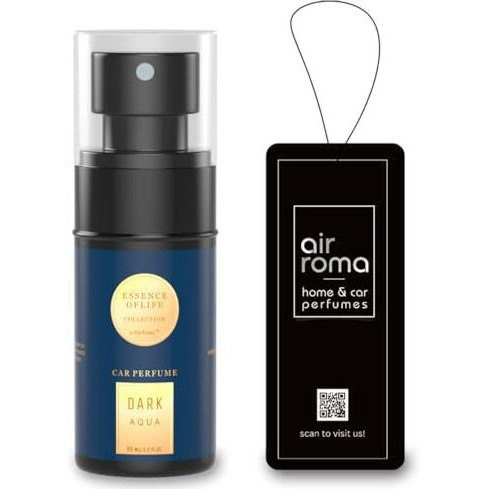 Air-Roma Dark Aqua Premium Car Perfume | Fine Fragrance Car Air Freshener | Anti Tobacco Anti Odour Technology | Car Accessory Interior Fabric Spray | 400+ Long Lasting Air Freshener Scent (60 Ml)