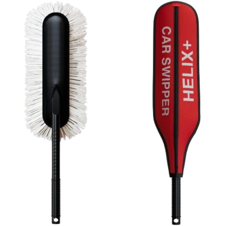 Helix+ Wax-Coated Microfiber Car Duster,Duster For Car Cleaning Soft Brush/Mop With Handle For Exterior,Dry Home,Kitchen,Office Cleaning Brush With Expandable Handle(Made In India)
