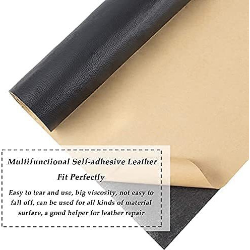 Stratize Black Latheradhesive Leatherrepair Patch For Upholstery Leatherrepair Tape, Self-Adhesive Genuineleather Patch 30 X 60Cm Patchleather Adhesive For Sofay (Black)