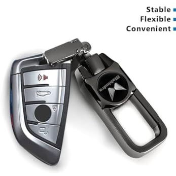 Greenworld Metal Black Color Fob Key Heavy Duty Keychain For New Mahindra Scorpio/Xuv700/Xuv300/Bolero/Thar Roxx Suitable For All Mahindra Car(Black)