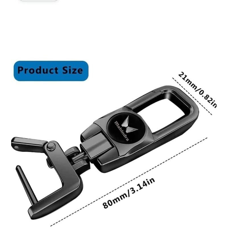 Greenworld Metal Black Color Fob Key Heavy Duty Keychain For New Mahindra Scorpio/Xuv700/Xuv300/Bolero/Thar Roxx Suitable For All Mahindra Car(Black)