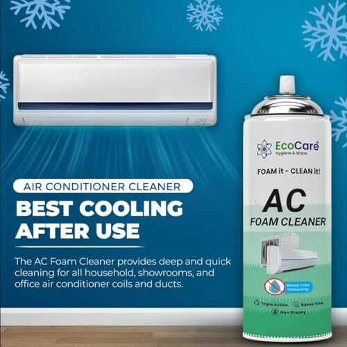 Ecocare Hygiene & Water Ac Foam Cleaner For Split Ac And Window Ac Foam Cleaner For Best Cooling 650Ml