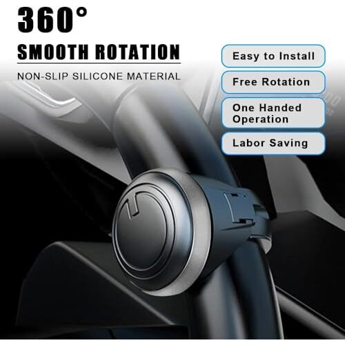 Sarte Sa05Kb5 Universal Car Steering Knob, Car Steering Wheel Knob, Steering Wheel Spinner Knob, 360 Rotation Booster (3R Original)