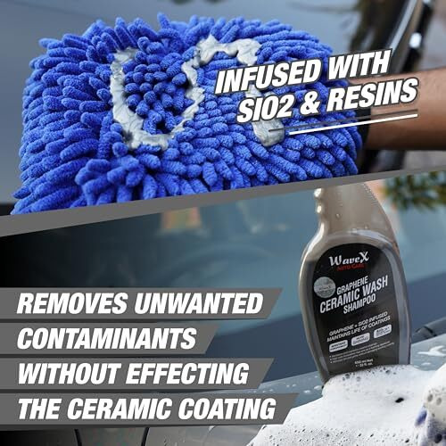 Wavex Car Shampoo Ceramic Car Wash 650 Ml | Specially For Ceramic Coated Vehicles | Graphene+Sio2 Infused | Maintains Life Of Coating