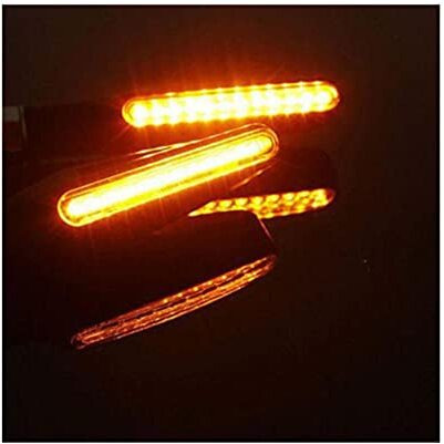 Eltron Turbo Elt897 Original Waterproof Smd Ktm Style Indicators 9 Led High Bright Universal For All Bikes Models Turn Signal Lights Motorcycle (Amber, Pack Of 4)