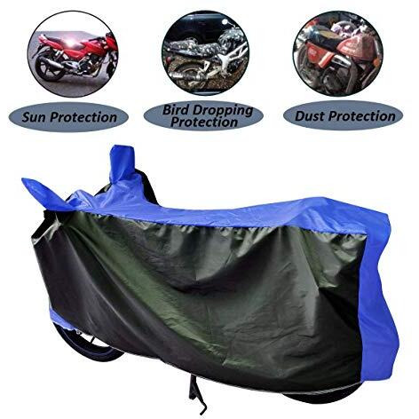 Auto Hub Water Resistant Bike Body Cover For Activa 6G, 5G, 4G, 3G, Activa 125 - Black/Blue