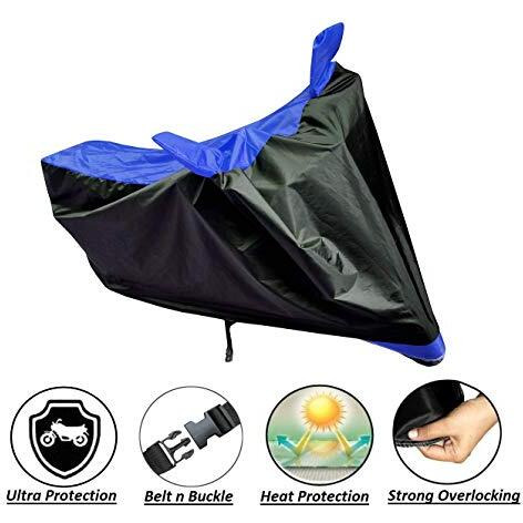 Auto Hub Water Resistant Bike Body Cover For Activa 6G, 5G, 4G, 3G, Activa 125 - Black/Blue