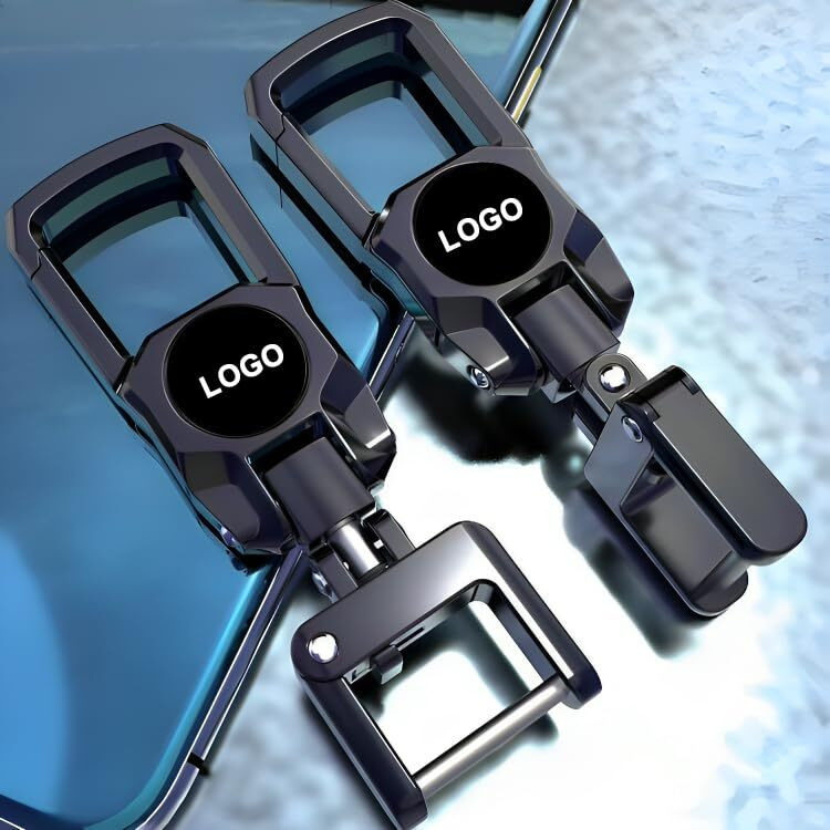 Greenworld Alloy Steel Black Color Fob Key Heavy Duty Keychain Compatible With Seltos Sonet Carens Carnival (Only Keychain)