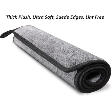 Auto Hub Heavy Microfiber Cloth For Car Cleaning And Washing, Double Sided, Extra Thick Plush Microfiber Cloth, Lint-Free, 800 Gsm Car Cleaning Cloth (Size 60Cm X 40Cm)/Pack Of 3, Color-Grey