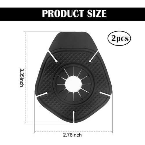 Massmot 2Pcs Car Wiper Hole Protection Cover, Universal Dustproof Abs Protector Pad For Most Vehicles, Durable Car Wiper Hole Protection Cover For Wiper Care, Anti-Rust & Debris Guard (Black)