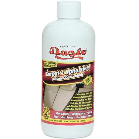 Dazlo Carpet Upholstery Cleaner Concentrate (330G) | Makes 10L Cleaning Solution | Professional Grade Stain Remover | Cleaner For Car Interiors, Seat, Carpet, Roof Headliner, Upholstery, Fabric, Sofa