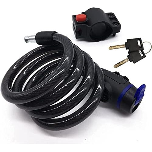 Sarte Multi-Purpose Steel Key Lock For Bike, Helmet, Luggage, Anti Theft Lock With Computerizes 2 Keys Advance Cable Wire Lock With Mount Brackets Size 3.11 Feet X Thickness 12Mm 12Mm