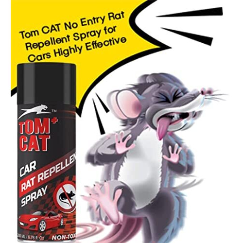 Shadow Securitronics Tomcat No Entry Rat Repellent Spray For Cars Highly Effective Lasts 1 Year Leak Free Easy To Spray Nozzle, Non Toxic, 200Ml Repellent With Protective Glove & Mask