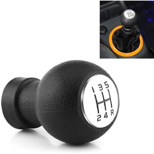 Detachi 5 Speed Manual Car Gear Knob Stylish Handball Gear Shifter Lever Knob Compatible With Suzuki Alto K10-Swift-Sx4 Maruti Suzuki Swift And Swift Dzire (2005-2010 Model) For Car Black Finish