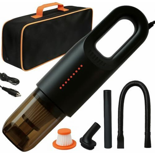 Pesoma Car Vacuum Cleaner 2 In 1 - Portable And Corded Handheld High Power Vacuum Cleaner For Car Wet And Dry Car Vacuum Cleaner 2 In 1 Dc 12V, 120W 5.5 Kpa With Hepa Filter-286B
