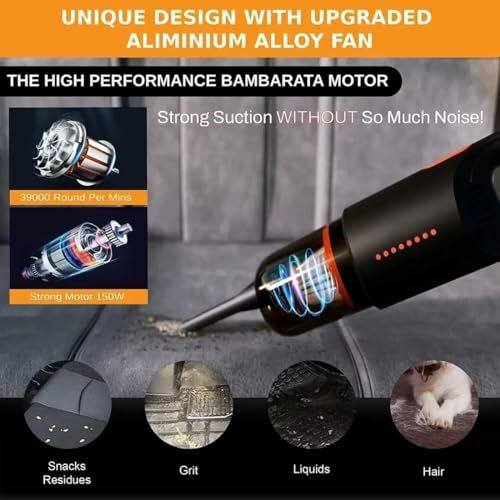 Pesoma Car Vacuum Cleaner 2 In 1 - Portable And Corded Handheld High Power Vacuum Cleaner For Car Wet And Dry Car Vacuum Cleaner 2 In 1 Dc 12V, 120W 5.5 Kpa With Hepa Filter-286B