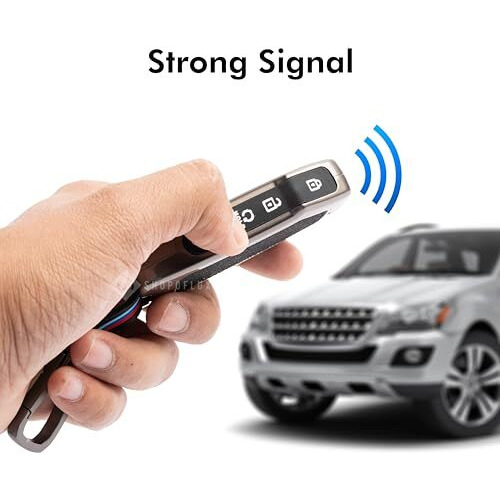 Shopoflux Metal Key Cover Compatible With Kia Seltos 2024 2023 Facelift Htx | Carens X Line | Sonet Facelift 4 Button Smart Key - Black