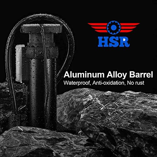 Hsr Portable High Pressure Foot Activated Air Pump Compressor Air Pump For Car, Bike, Bicycle, Football Pump Fits Universal Presta And Schrader