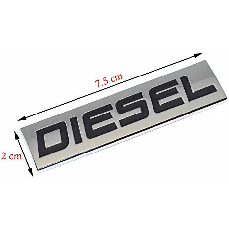 Incognito Diesel Sticker For Car Fuel Tank, Metal (Silver)