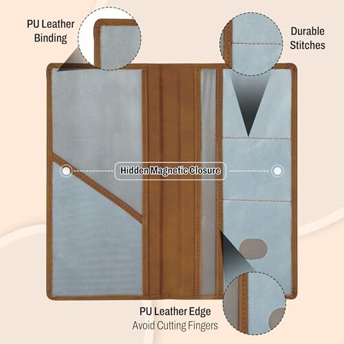 Storite Car Registration And Insurance Card Holder, Vehicle License Document Glove Box Compartment Organizer, Interior Car Accessories For Women & Men (Brown)