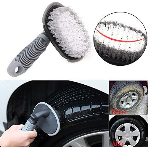 Allextreme Exctcb1 T-Type Car Tyre Cleaning Brush Scrubber With Antislip Handle Multi-Functional Suv Tire Wheel Rim Hub Washing Cleaner