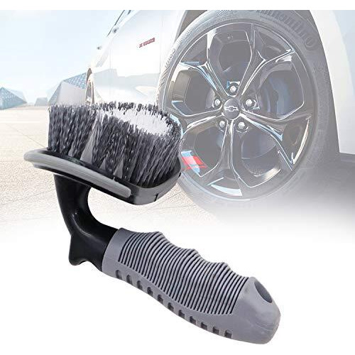 Allextreme Exctcb1 T-Type Car Tyre Cleaning Brush Scrubber With Antislip Handle Multi-Functional Suv Tire Wheel Rim Hub Washing Cleaner