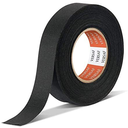 Ghime Car Wiring Tape For Wire Automotive Wiring Harness Cloth Tape For Auto Electrical Wrap, Protection, Insulation 19Mm X 25 Meter (1), Black