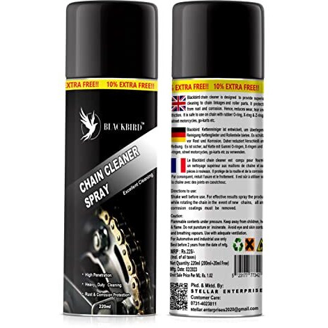 Blackbird Bike Care Kit, 1 Pcs Each - Chain Lube 220Ml, Chain Cleaner 220Ml And 1 Pc Chain Cleaning Brush