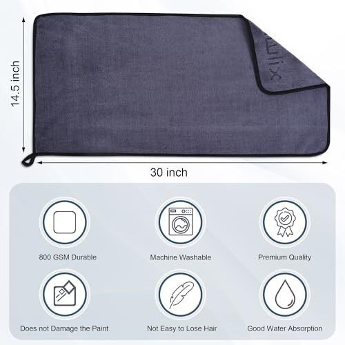 Niwlix Microfiber Cleaning Cloth (35X75 Cm) 600 Gsm Extra Large Micro Fiber Cloth For Car Cleaning Quick Drying Car Wash Towels For Car And Bike Super Absorbent Reusable Microfiber Towels