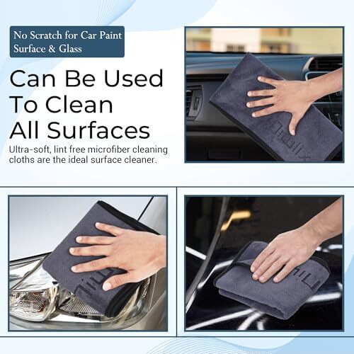 Niwlix Microfiber Cleaning Cloth (35X75 Cm) 600 Gsm Extra Large Micro Fiber Cloth For Car Cleaning Quick Drying Car Wash Towels For Car And Bike Super Absorbent Reusable Microfiber Towels