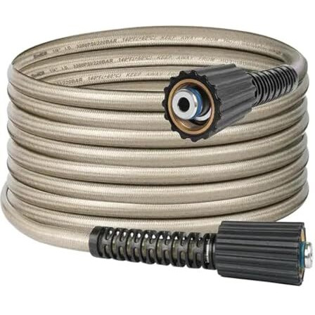 Jpt Heavy Duty 15-Metre Super Flexible Pressure Washer Hose Pipe | American Standard M22 Thread With O-Ring Seals | Up To 3200 Psi Pressure | Compatible With Many Washer Brands