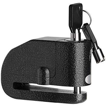 Allextreme Exdal1B Disc Lock Alarm Key Anti-Theft Protection For Motorcycles Bike Scooters 110Db Loud Alerting Sound System Water-Resistant Vibration Sensor Security Alert For Vehicles