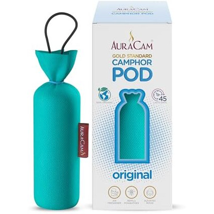 Auracam Gold Standard Camphor Pod Cone (Original) - Set Of 2 - Pod Air Freshener For Room, Car, Bathroom, Office & Toilet | Long-Lasting Cone For Home