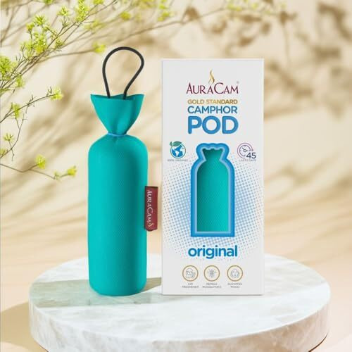 Auracam Gold Standard Camphor Pod Cone (Original) - Set Of 2 - Pod Air Freshener For Room, Car, Bathroom, Office & Toilet | Long-Lasting Cone For Home