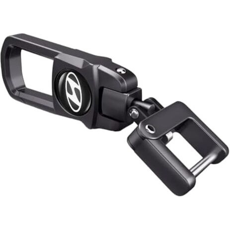 Greenworld Metal Black Color Fob Key Heavy Duty Keychain Compatible With Creata Verna Venue I10 I20 And Model Car (Black)