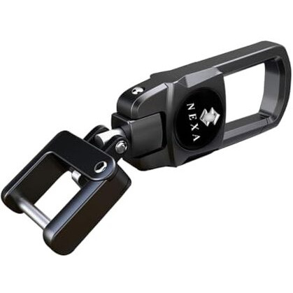 Greenworld Metal Black Color Fob Key Heavy Duty Keychain Compatible With Baleno/Ignis/Scross/Grand Vitara And All Car Model With(Black)