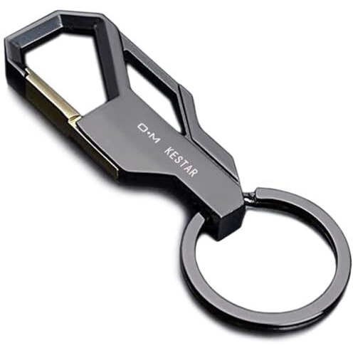 Techpro Stainless Steel Keychain Heavy Duty Car Keychain For Men And Women | Proud Horse Black Hook