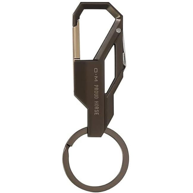 Techpro Stainless Steel Keychain Heavy Duty Car Keychain For Men And Women | Proud Horse Black Hook
