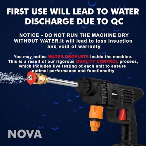 Car Washer High Pressure Gun Rechargeable With 2 Batteries | 1 Year Warranty | Pressure Washer For Car | Car Washing Pump | Water Pressure Gun For Car Wash | Gardening, Cleaning