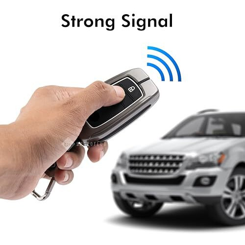 Shopoflux Metal Key Cover Compatible With Toyota Innova Crysta, Hilux, Invicto 2 Button Smart Only